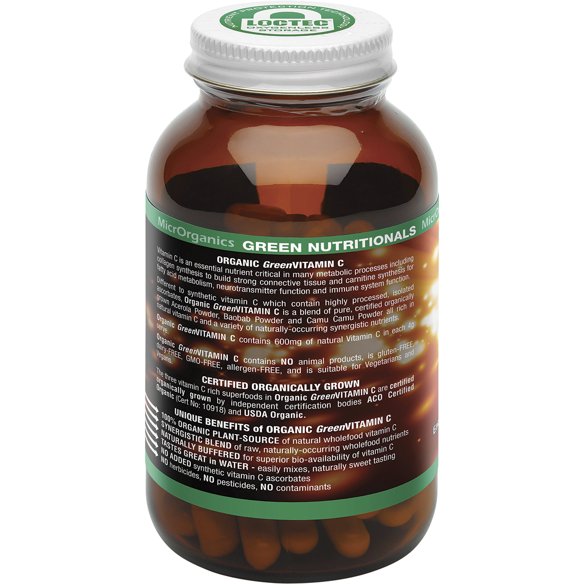 Organic Green Vitamin C 600mg