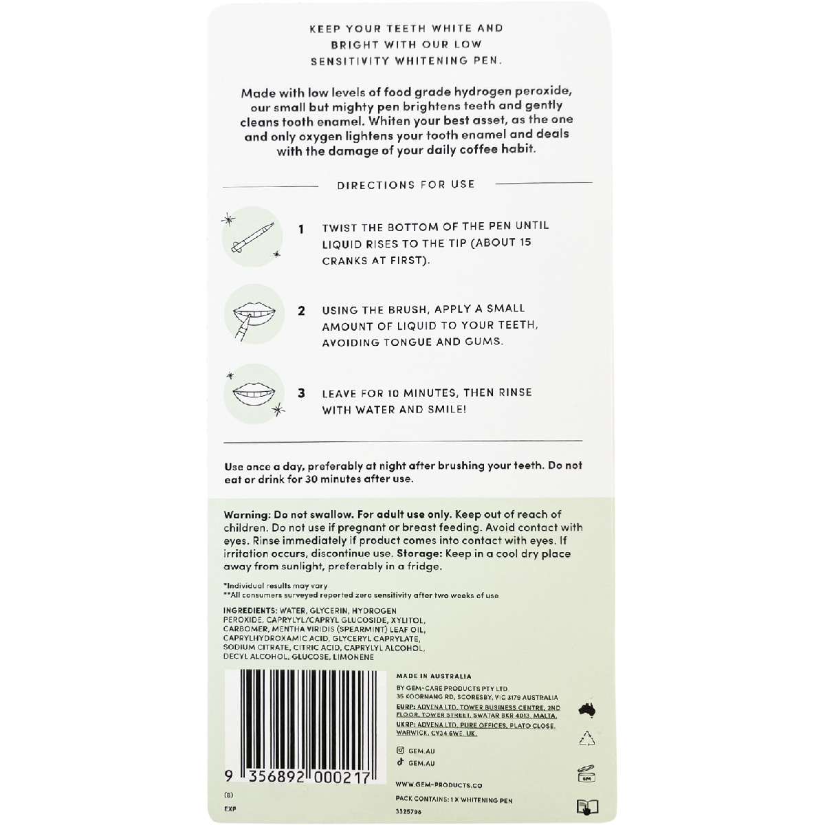 Whitening Pen Crisp Mint