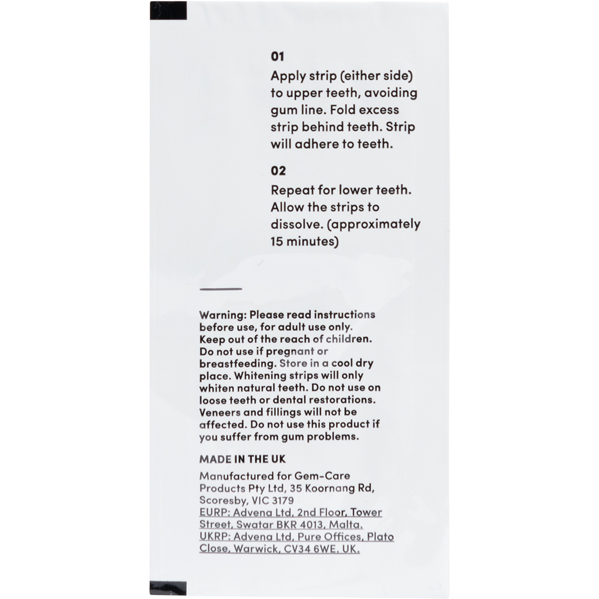 Whitening Strips Crisp Mint