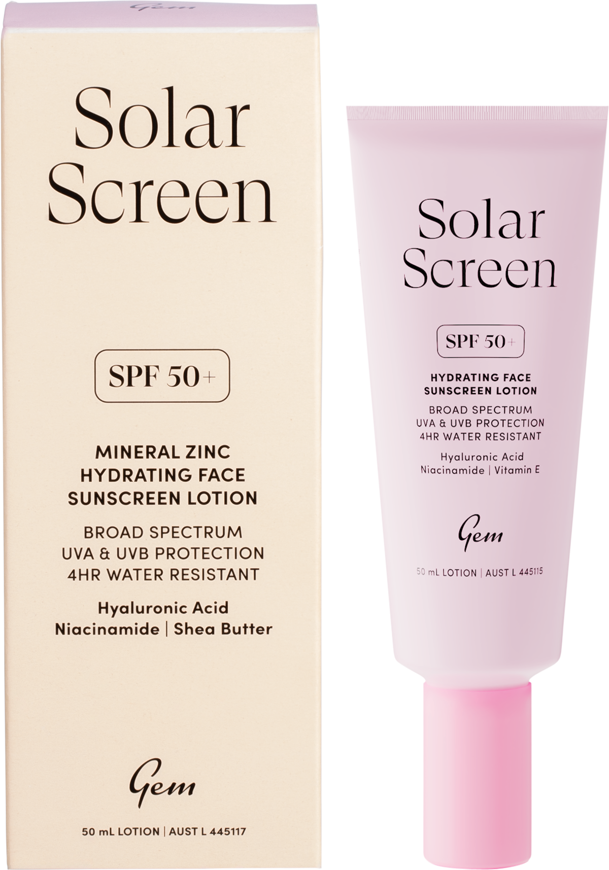 Solar Screen SPF50+ Hydrating Face Sunscreen Lotion