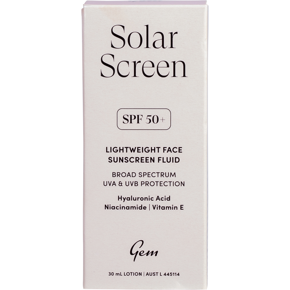 Solar Screen SPF50+ Lightweight Face Sunscreen Fluid