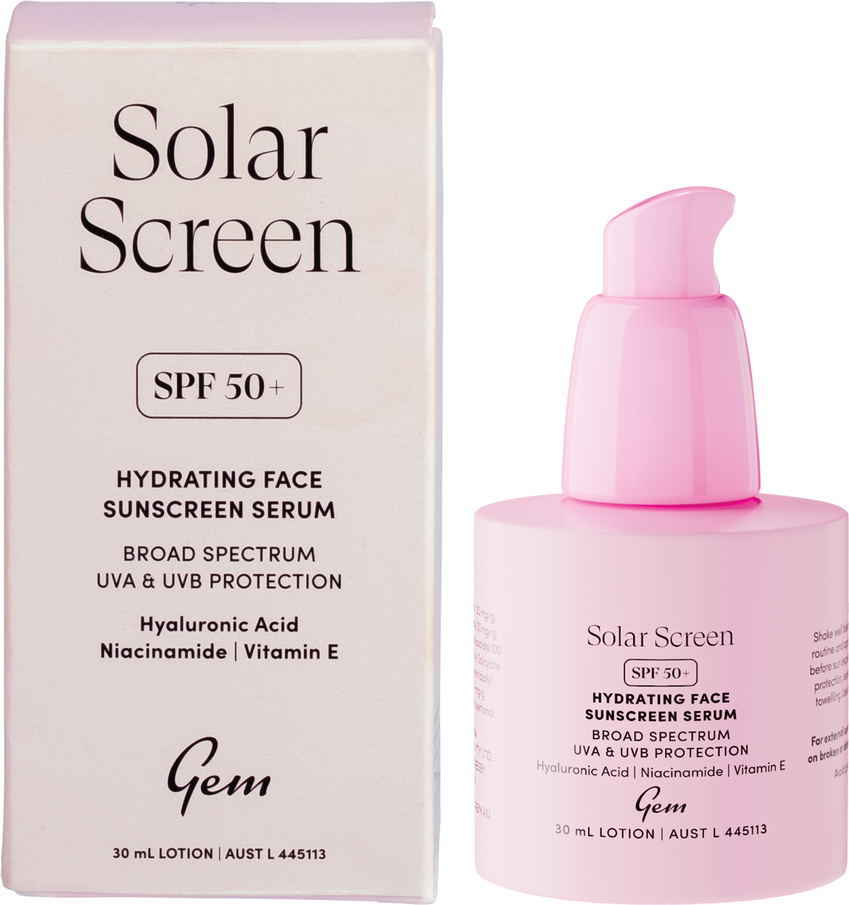 Solar Screen SPF50+ Hydrating Face Sunscreen Serum