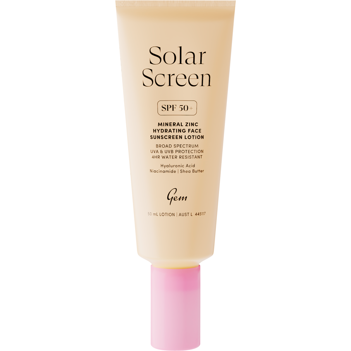 Solar Screen SPF50+ Mineral Zinc Hydrating Face Lotion