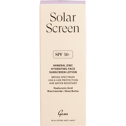 Solar Screen SPF50+ Mineral Zinc Hydrating Face Lotion