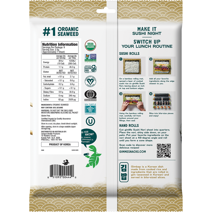Roasted Seaweed Sushi Nori 9 Sheets