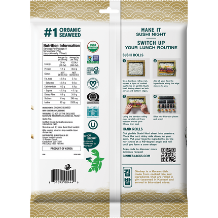 Roasted Seaweed Sushi Nori 9 Sheets