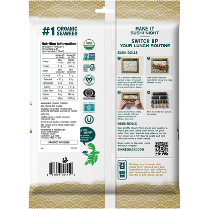 Roasted Seaweed Sushi Nori 9 Sheets