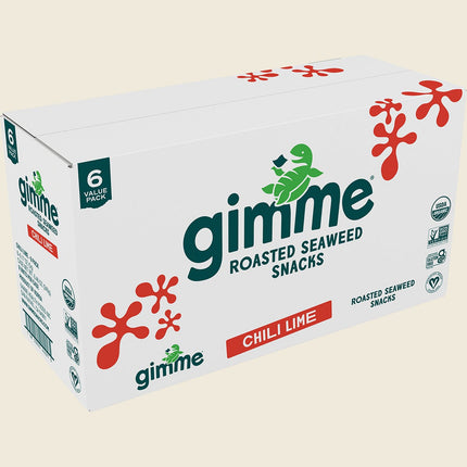 Gimme Roasted Seaweed Snacks Chili Lime 8x30g
