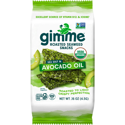 Roasted Seaweed Snacks Sea Salt & Avocado Oil