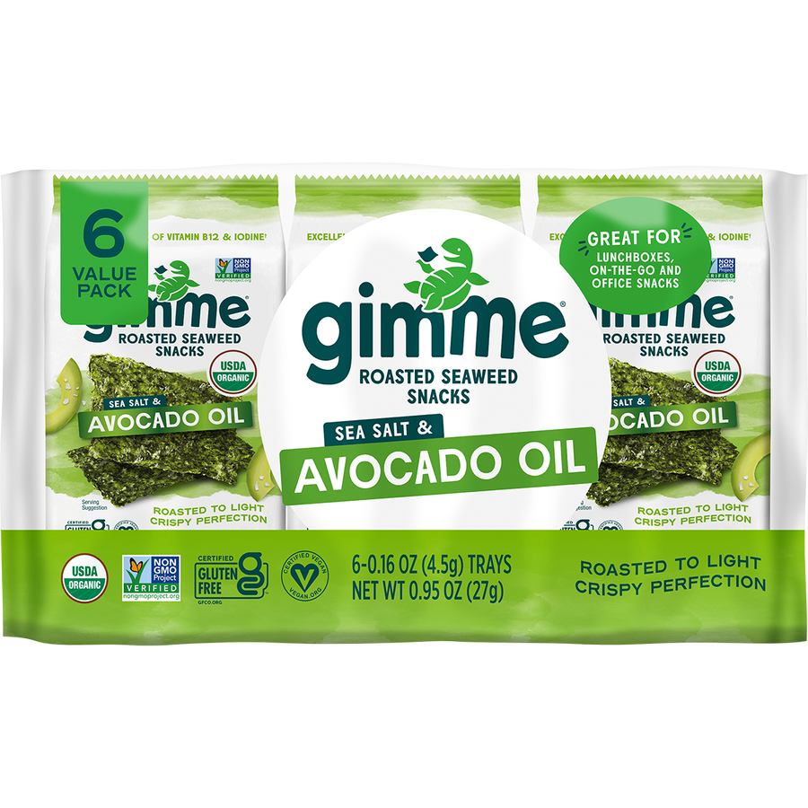 Roasted Seaweed Snacks Sea Salt & Avocado Oil