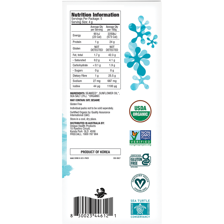 Roasted Seaweed Snacks Grab & Go Sea Salt