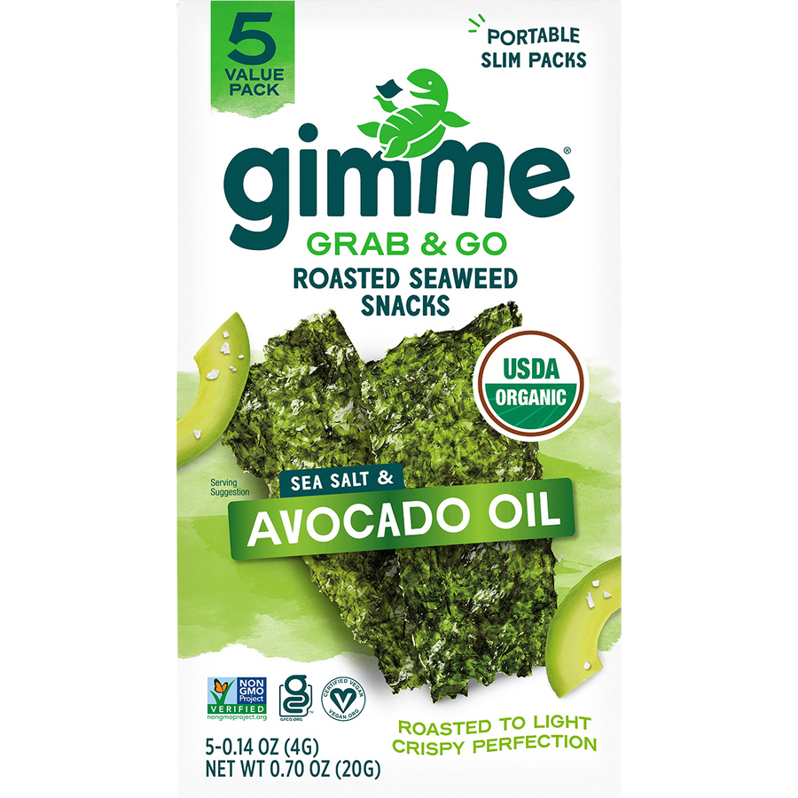 Roasted Seaweed Snacks Grab & Go Sea Salt & Avocado Oil