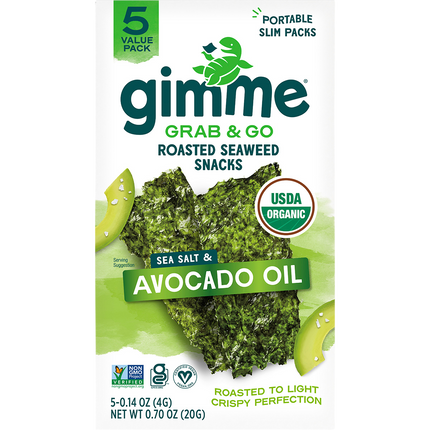 Roasted Seaweed Snacks Grab & Go Sea Salt & Avocado Oil