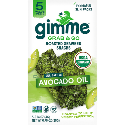 Roasted Seaweed Snacks Grab & Go Sea Salt & Avocado Oil