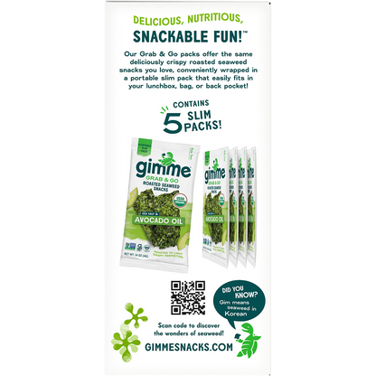 Roasted Seaweed Snacks Grab & Go Sea Salt & Avocado Oil