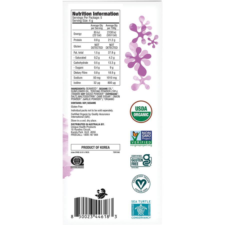 Roasted Seaweed Snacks Grab & Go Teriyaki