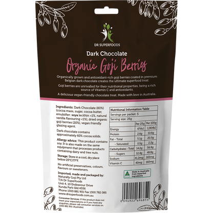 Goji Berries Organic Dark Chocolate