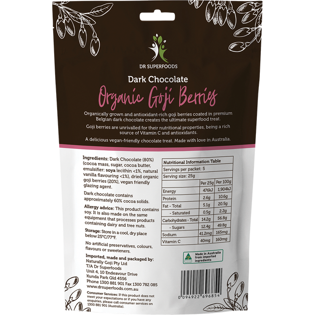 Goji Berries Organic Dark Chocolate