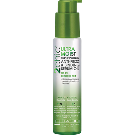 Anti-Frizz Serum 2chic Ultra Moist Dry, Damaged Hair