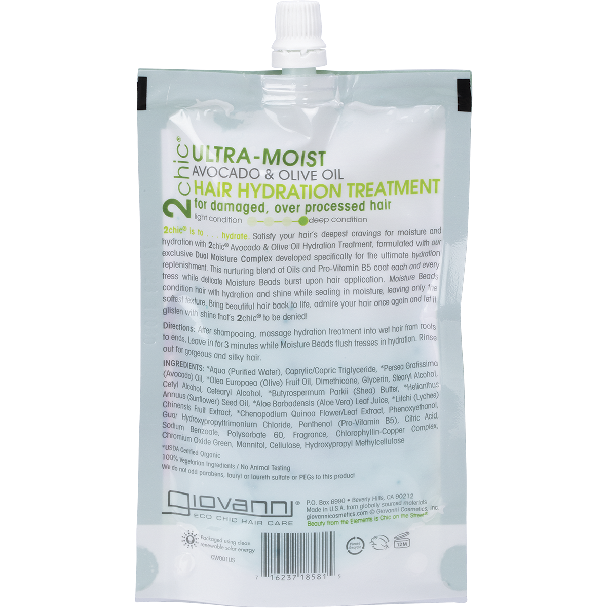 Hair Hydration Treatment Ultra Moist Dry, Damaged Hair