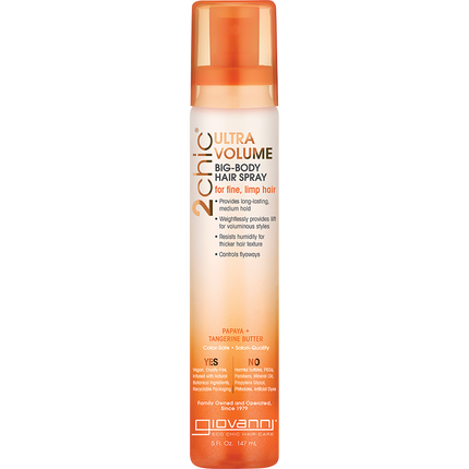 Big Body Hair Spray 2chic Ultra Volume Fine, Limp Hair