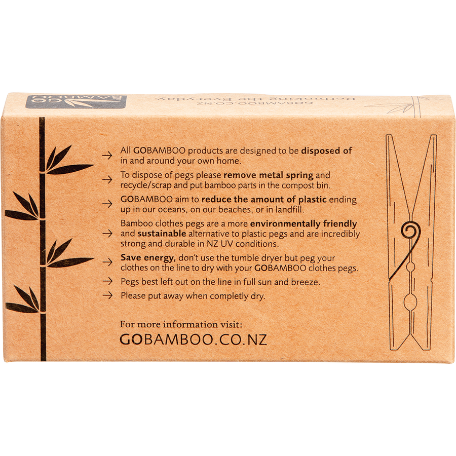 Clothes Pegs Biodegradable Bamboo