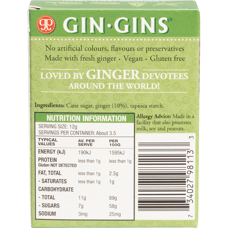 The Ginger People Gin Gins Ginger Candy Chewy Original