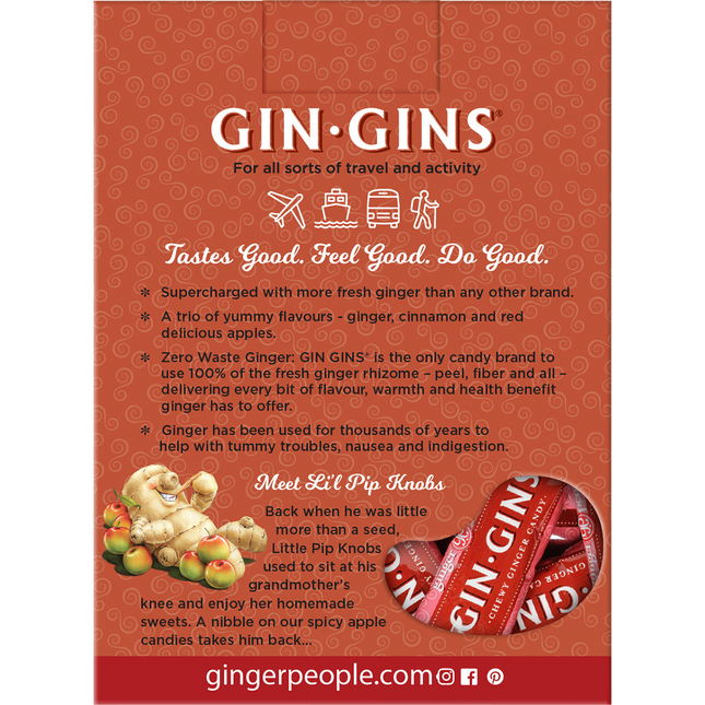The Ginger People Gin Gins Ginger Candy Chews Spicy Apple