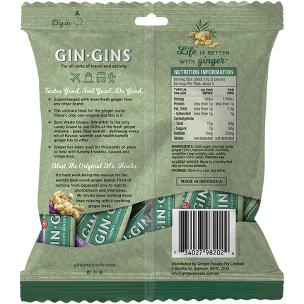 The Ginger People Gin Gins Ginger Candy Bag Chewy Original