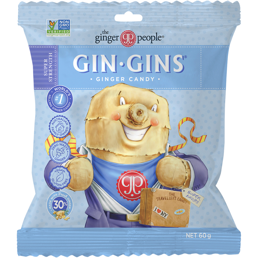 The Ginger People Gin Gins Ginger Candy Bag Super Strength