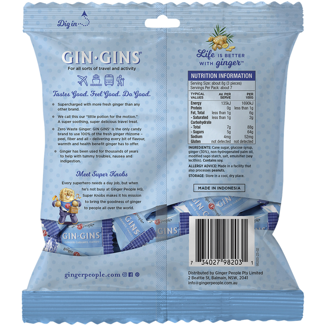 The Ginger People Gin Gins Ginger Candy Bag Super Strength