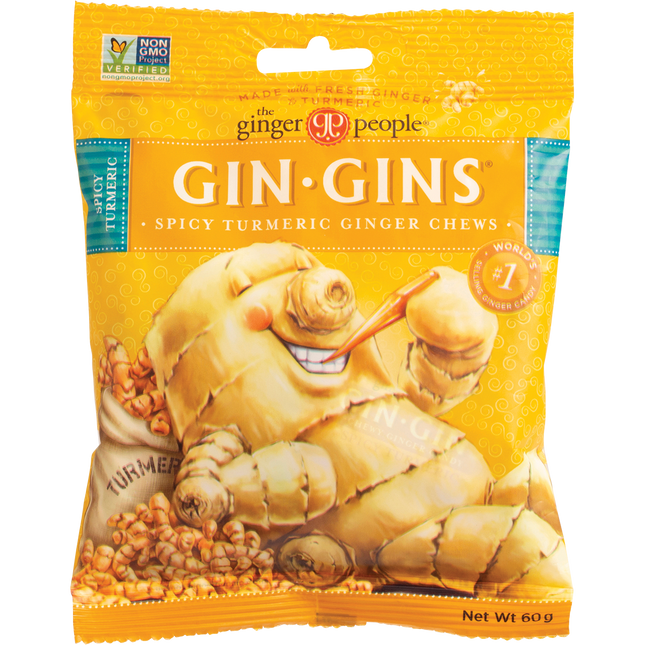 The Ginger People Gin Gins Ginger Candy Bag Chewy Spicy Turmeric
