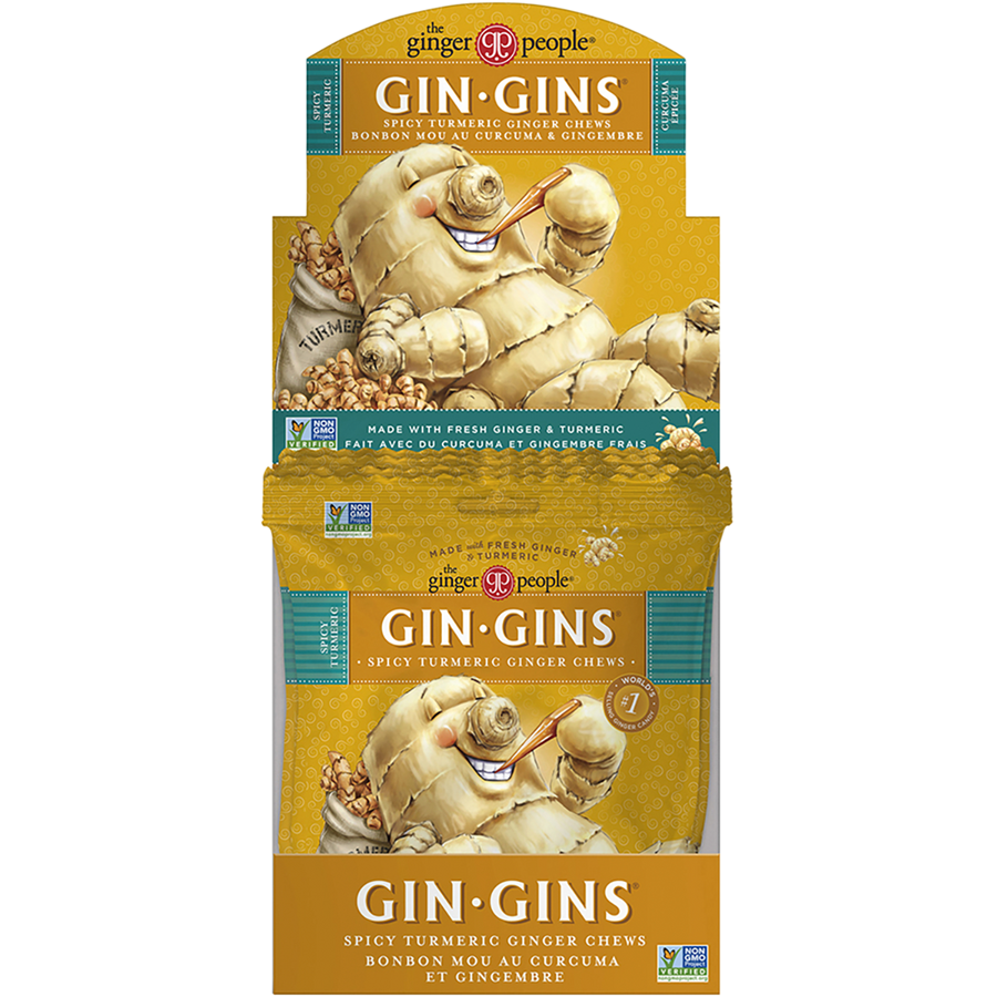 The Ginger People Gin Gins Ginger Candy Bag Chewy Spicy Turmeric