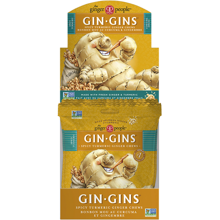 The Ginger People Gin Gins Ginger Candy Bag Chewy Spicy Turmeric