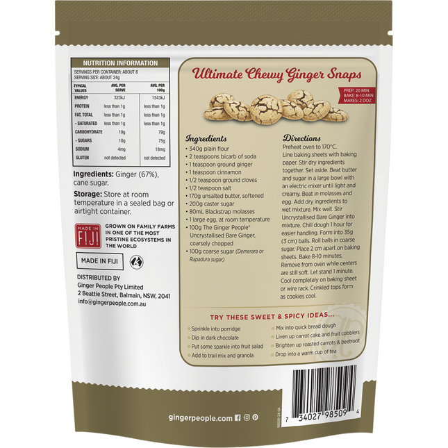 The Ginger People Uncrystallised Bare Ginger