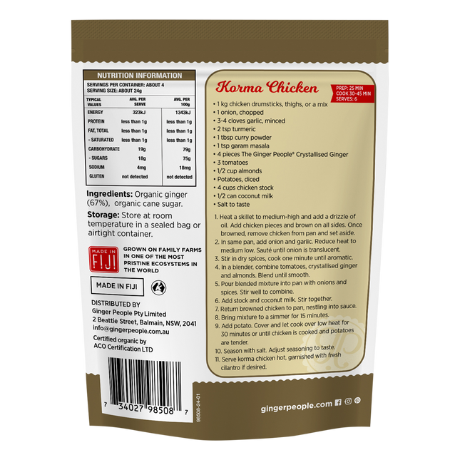 The Ginger People Organic Crystallised Ginger