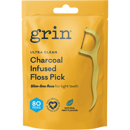 Ultra Clean Floss Picks Charcoal Infused