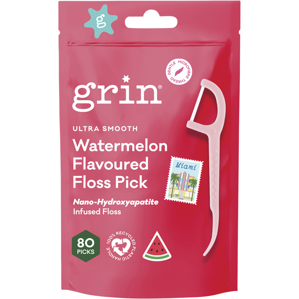 Ultra Smooth Floss Picks Watermelon Flavoured