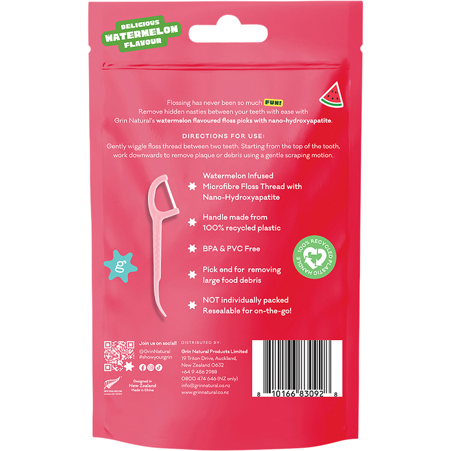 Ultra Smooth Floss Picks Watermelon Flavoured