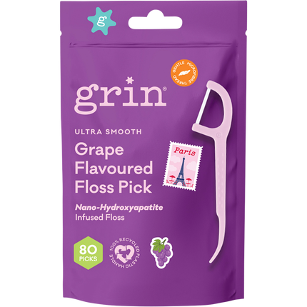 Ultra Smooth Floss Picks Grape Flavoured