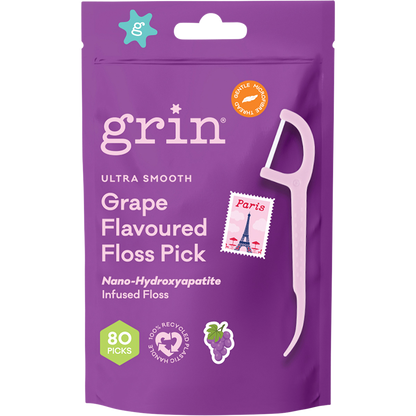 Ultra Smooth Floss Picks Grape Flavoured