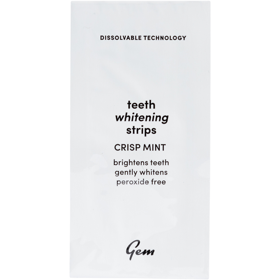 Gem teeth white strips Crisp Mint designed for stain removal and visibly whiter smile.