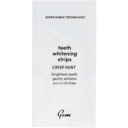 Gem teeth white strips Crisp Mint designed for stain removal and visibly whiter smile.