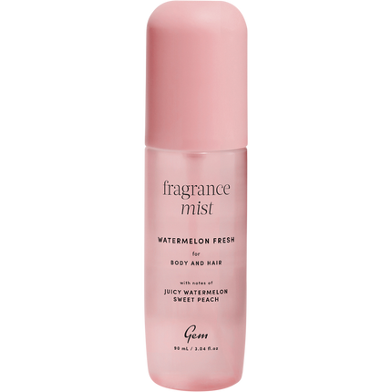 Gem fragrance mist Watermelon Fresh body spray with juicy fruity notes for long lasting everyday freshness.