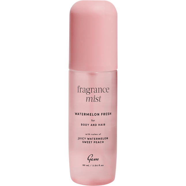 Gem fragrance mist Watermelon Fresh body spray with juicy fruity notes for long lasting everyday freshness.