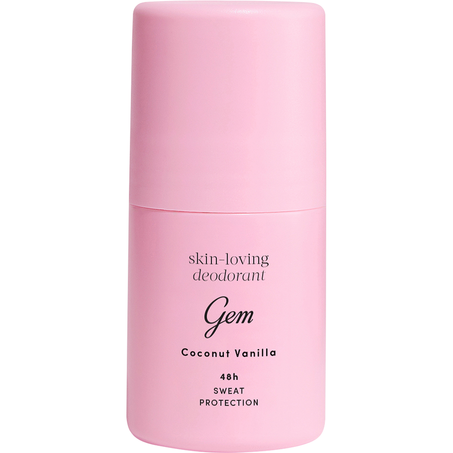 Gem deodorant coconut vanilla roll-on for skin nourishment