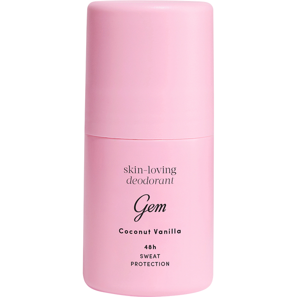 Gem deodorant coconut vanilla roll-on for skin nourishment