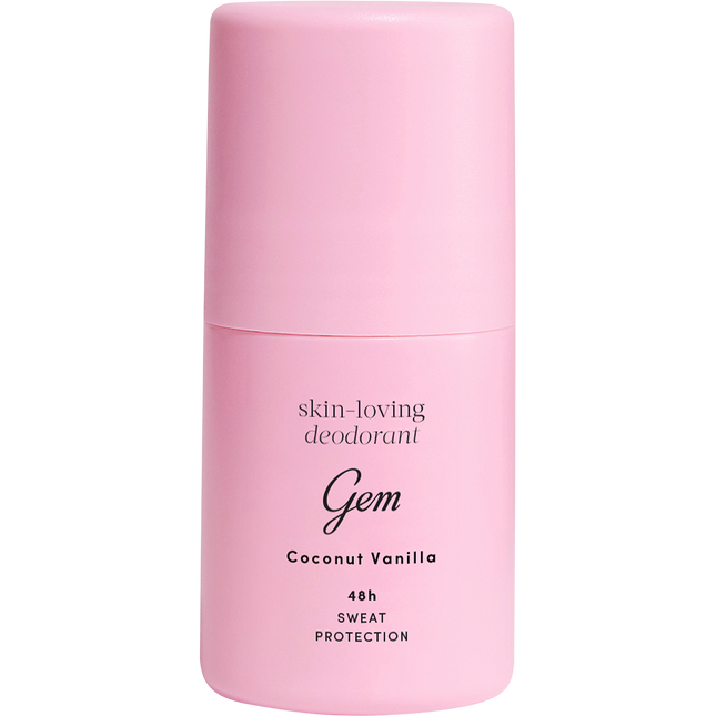 Gem deodorant coconut vanilla roll-on for skin nourishment