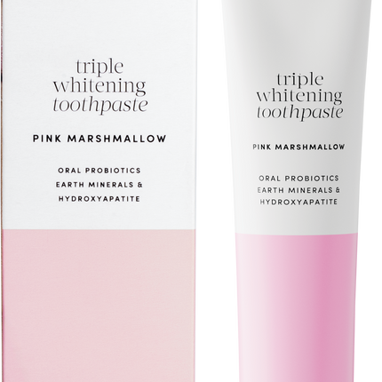 Gem toothpaste Triple Whitening Pink Marshmallow for brighter gem teeth and fresh breath.