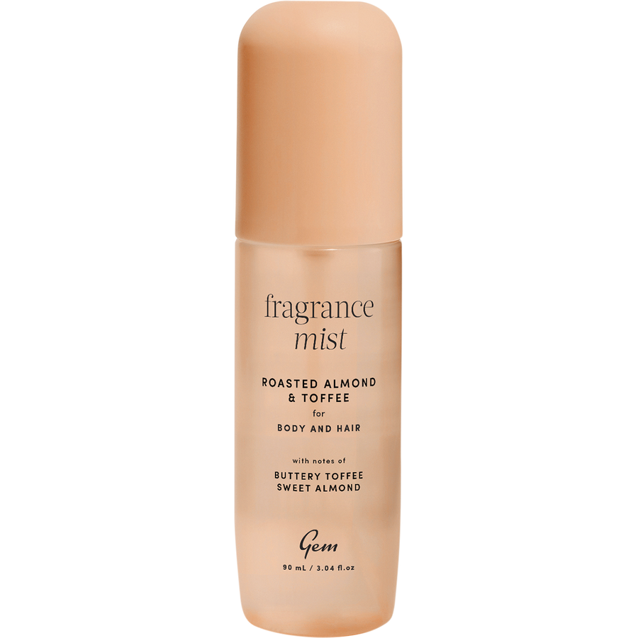 Gem fragrance mist roasted almond and toffee body mist for hair and skin